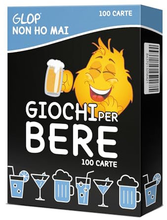 GLOP Non Ho Mai – Gioco da Bere e di Carte Divertente per Feste | Portatile Party Game per Amici e Amiche | Regalo Natale | Amico Invisibile per Lei e Lui