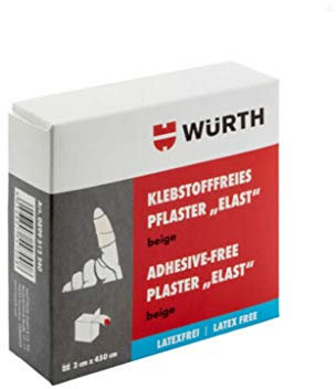 Wurth 0899512240 Elastisches Pflaster ohne Latex, ohne Klebstoff, 3 x 450 cm
