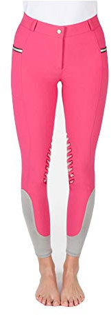 PFIFF 102847 'Helen' damridbyxor med knägrepp och mobiltelefonväska, 38 storlek, rosagrå