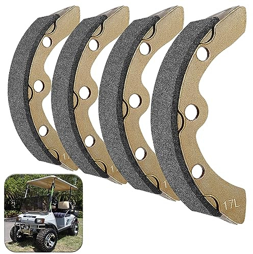 10L0L Golf Cart Brake Shoes, Easy to Install Sturdy Wear Resistant Golf Buggy Brake Shoes for Club Car DS/Carryall (1981-1994) &6-8 Seater DS (98+) OEM#1017911-01 1018232-01 101146302 1011296
