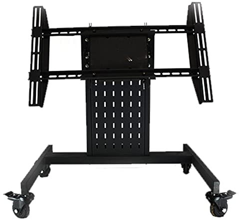 Mobil TV-vagn för 32 till 70 tums skärmar upp till 165 lbs, LCD LED OLED 4K Smart Platta och böjda paneler, Rullande Stativ, Laptop DVD Hylla, Låsande hjul, Max VESA 800x440, Svart