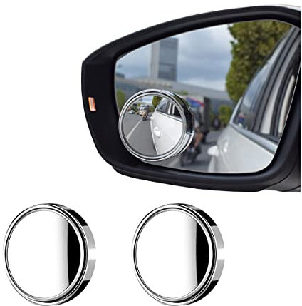 CGEAMDY Auto Toter Winkel Spiegel 2 Stück, Verstellbarer HD Glas Spiegel, 360° Drehbar Maximieren Rückspiegel, für Autos Verkehrssicherheit Rückspiegel, Toter Winkel Spiegel für Autos Wasserdichte