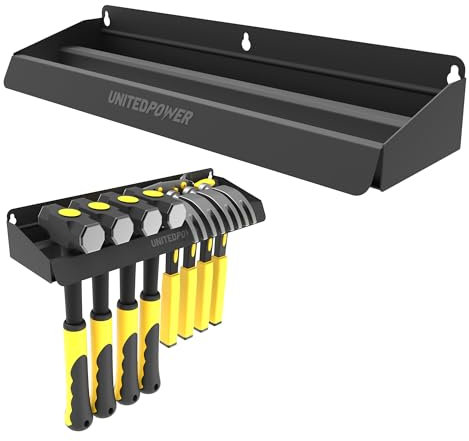 UNITEDPOWER Supporto per martello, supporto da parete, organizer per officina, capannone, garage, casa, si adatta alla maggior parte dei martelli o piccoli attrezzi