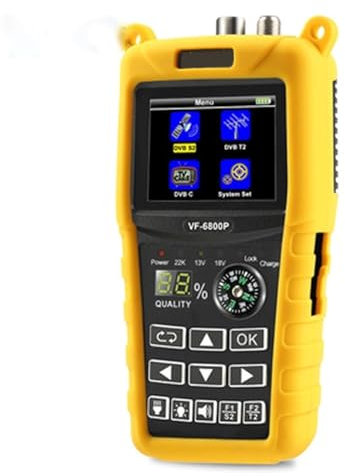 DELURA Satellite Finder Support DVB-T2/DVB S2/DVB C Sat Finder Meter TV Receiver DVB T2 Tuner HD Digital Satfinder