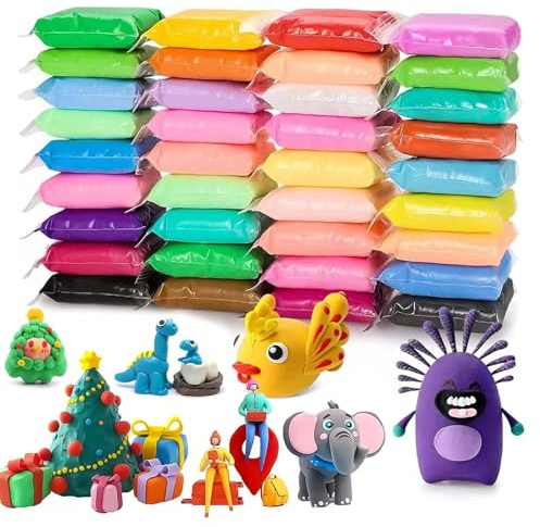 Air Dry Clay Air Dry Ultra Light Magic Clay, No-Toxic Modeling Clay & Dough,36 Colors Air Dry Clay,Modelling Clay for Kids,Play Clay Air Dry Modeling Kit – Gentle, Colorful Polymer Clay Collection