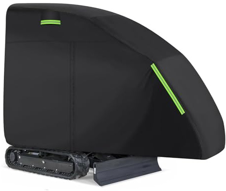 Yunseity Housse de Mini Pelle pour Cat, Bâche Imperméable Oxford 210D – 1 760 à 3 530 Kg, Stockage de Machines, Bandes Réfléchissantes, Ourlet élastique, ventilé Noir