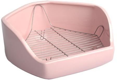 Coin Toilette Lapin, bac à litière pour Petits Animaux,Poêle d'angle pour Petits Animaux | Petit bac à litière d'intérieur pour de Compagnie, Toilettes Amovibles en Fil métallique, entraîneur