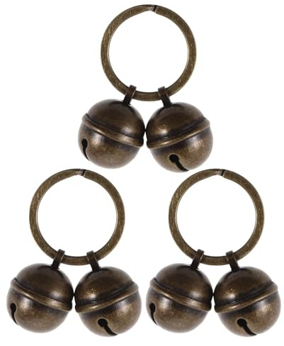 Milisten 3 Campanelli per Collare in Ottone Vintage per Animali Domestici Campanellini Metallici Ultra-forti per Cani e Gatti di Piccola Taglia Accessori Leggeri per Localizzazione