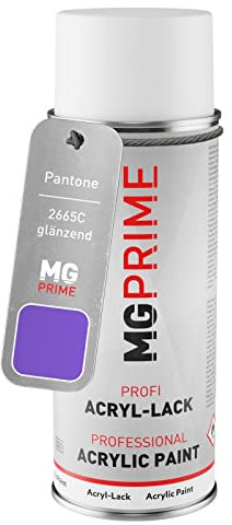 MG PRIME Pantone 2665C Violet bombe aérosol 400 ml brillant séchage rapide