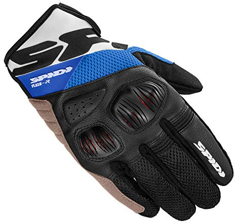 SPIDI, Flash-R Evo, Guanti Moto per Uomo, Protettivi e Resistenti, Guanti Moto Estivi Impermeabili e Antiscivolo, con Touchscreen Capacitivo, Peso Medio 0, 1 kg