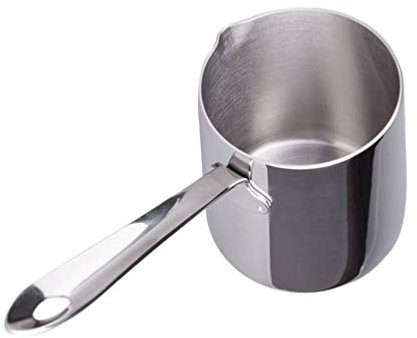 HEMOTON Milchtopf & Simmertopf Wasserbadtopf Milchkochtopf doppelwandig Edelstahl Wasserbad Schmelztopf,370Ml