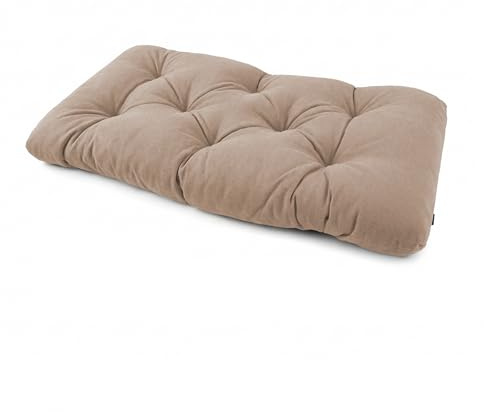 POKAR Cuscino-sedile Imbottito 120x60x12cm per Divano da Giardino, fodere asportabile e lavabile, per Bancali, comoda Seduta per Interno ed Esterno, DYI - fai da te, senza Pallet, beige