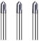 CREEYA Fresas de Chaflán de Metal Duro 4mm, 3 Dientes/Flautas CNC, HRC 55, 60°, Negro AlTiN Revestimiento, Para Acero Metal Madera Plásticos