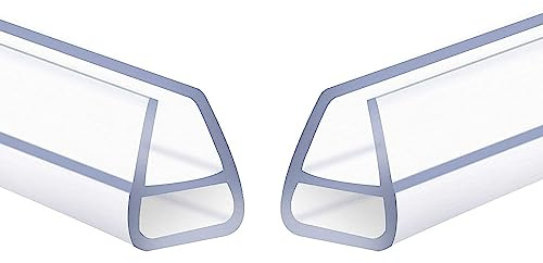 2-pack 2 meter u-typ glasdörr tätningsremsa silikon badkar dusch väderremsa dragplugg kontor balkong dörr och fönster tätningstejp (8 mm)