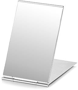 VANCOV Taschenspiegel, Ultradünner Langlebiger Makeup-Spiegel mit Aluminiumschale, Tragbarer Klappspiegel Unisex, Kosmetikspiegel für Reisen (Mittel)