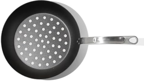 Made In Cookware | 12 Seasoned Carbon Steel Grill Frying Pan - (Like Cast Iron, but Better) | Professional Cookware | Crafted in Sweden
