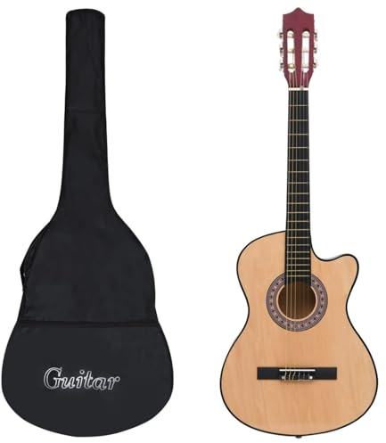 Homgoday 12 delar western akustisk utskuren gitarrsats med 6 strängar 38, gitarrer