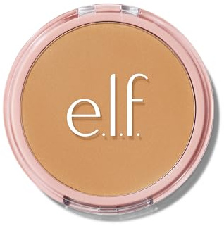 e.l.f. Halo Glow Powder Filter, Kompakt Fixeringspulver, Lätt och Modulär Täckning, Oljar Porernas utseende, Med Sammetsblås och Spegel, Vegan & Cruelty-Free, Tan Warm