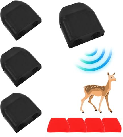 SIGANDG Silbato para Ciervos de 4 Piezas,Advertencia ultrasónica de Ciervos,Ahuyentador de jabalies,Evite Golpear a los Animales, para Camiones,Automóviles,Motocicletas