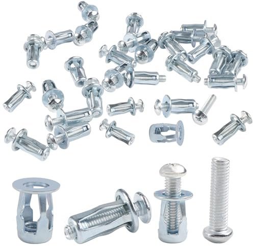 UYUYong 30 Pezzi Petalo Dado Ad Espansione Porte Cave Ancoraggio Jack Nuts M5 Tasselli per Cavità in Metallo Dadi a Petalo per Fissaggio Lamiere Ferro Parete Cava Porte Finestre Cartongesso