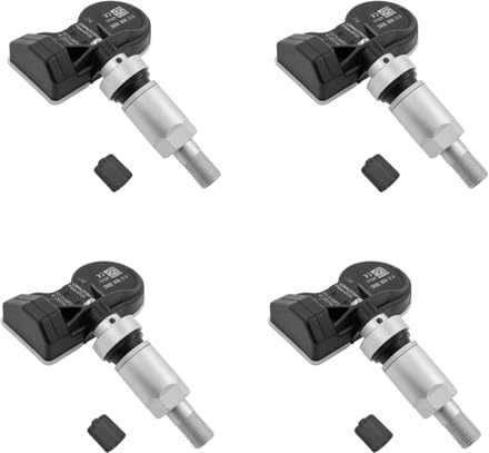 AUTO OCCASION Lot de 4 capteurs de surveillance de pression des pneus TPMS universels programmés compatibles avec toutes les Mercedes Benz modèles 2000-2023 433 MHz 315 MHz