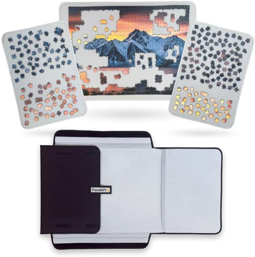 PuzzlePro Pusselväska 1 000 bitar – 73 x 53 cm – pusselmapp – portapussel – pusselbräda – pusselplatta – pusselbräda