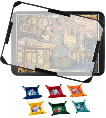 GREENSAPPIRE 1000 Pieces Jigsaw Puzzle Board Non-Slip Lightweight Portable