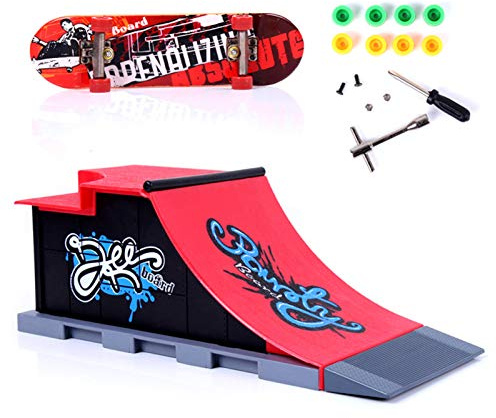 Genérico Kit de Parque Skate Finger Skating Board para niños combinación rampas y Pistas Skateboard Set Juguetes educativos