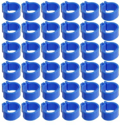 OFFSCH Bagues D'identification 10mm pour Pigeons en Plastique 100 Anneaux de Jambe Clipsables, Portables Lot de 100 Pièces pour Élevage et Gestion Avicole