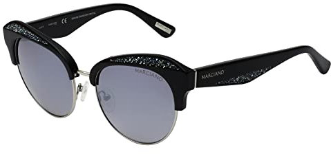 Guess GM0777 5501C by Marciano Sonnenbrille GM0777 01C Schmetterling Sonnenbrille 55, Silber