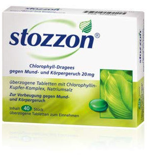 Stozzon Chlorophyll-Dragees gegen Mund- und Körpergeruch Spar-Set 2x40 Dragees. Können unangenehme Gerüche verhindern, noch bevor sie entstehen