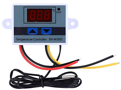Termostato Controlador de temperatura, DC 12V 120W Interruptor de termostato del controlador de temperatura digital con sonda de sensor a prueba de agua