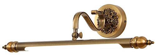 LMAMZ 12W Applique da Specchio Bagno Vintage Lampada per Trucco Classico LED con Testa Girevole 240° Applique da Parete Camera da Letto Luce per Quadri Metallo Impermeabile (Bronzo),61cm/10w