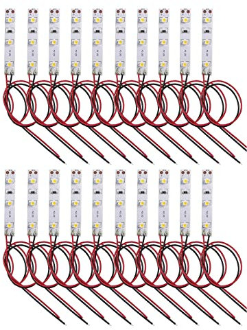 HUAZIZ 20 pcs 3-LED Hausbeleuchtung, 5cm Warmweiss mit Kabel 15cm 12-18V, Modellbau Led Beleuchtung, Modellbau Led Beleuchtung, modellbau beleuchtung modelleisenbahn beleuchtung