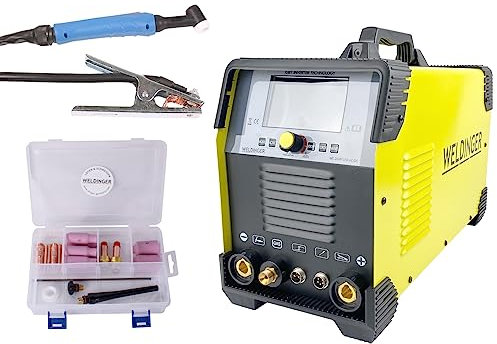 Set WELDINGER WIG-Schweißgerät 204 ACDC LCD mit WIG-Set 1