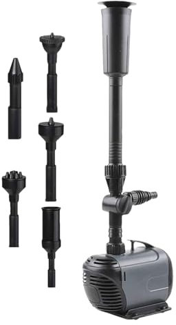 Pompa per fontana | Pompa per fontana all'aperto | Pompa a cascata per laghetti, pompa per fontana con filtro, pompa per fontana in acciaio inossidabile, pompa di circolazione 'acqua per acquari,