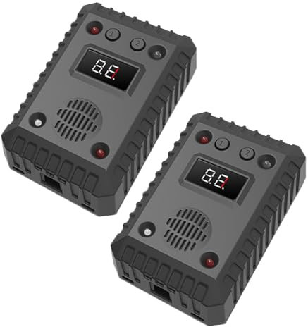 Homcoice 2 en 1 Répulsif Ultrasons Rats Voiture & Intérieur 2 pièces, Triple Effet Anti Martre avec lumières et Alarme, Professionnel Répulsif Animaux Protection véhicule défense Contre rongeurs