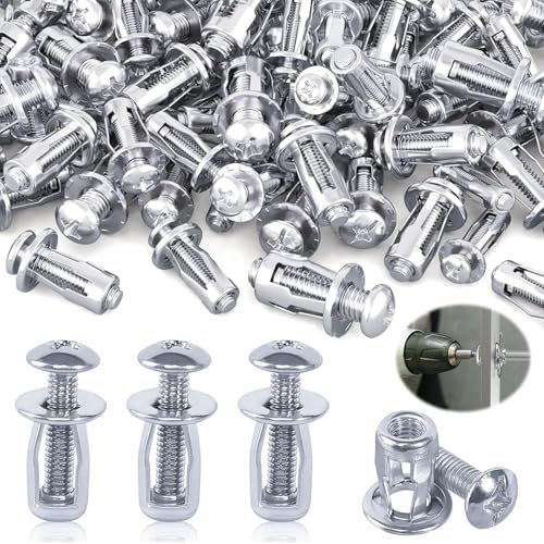 20 Tornillos de Sujeción de Panel M6 x 25 mm Tornillos de Tuerca Pétalo Tacos de Expansión Tacos para Pacas Yeso Juego de Tacos Cavidad Duraderos para Decoración del Hogar,Montaje en Pared