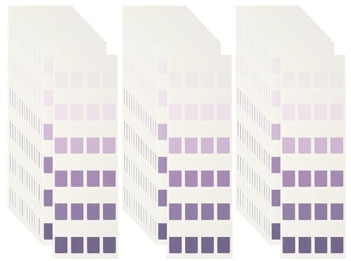 PATIKIL 720pcs Índices Adhesivos Mini, Pestañas Adhesivas Marcadores de Página Nota Pegatina Impermeable Morado Degradado Etiquetas para Documentos Cuadernos Carpetas Libro, 6 Colores