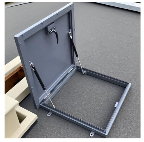 Puerta de seguridad for techo de alta resistencia, trampilla de escape de aleación galvanizada, cubiertas for huecos de ventanas de sótano, tablero impermeable(60 * 60cm(23.6 * 23.6in))
