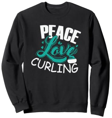 Pierre pour Sports d'hiver Peace Love Curling Sweatshirt