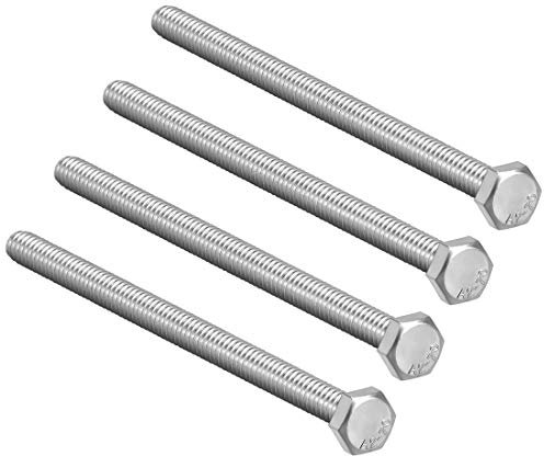 sourcing map Tornillos De Cabeza Hexagonal Rosca M8 150mm 304 Acero Inoxidable De 4Pcs Sujetador