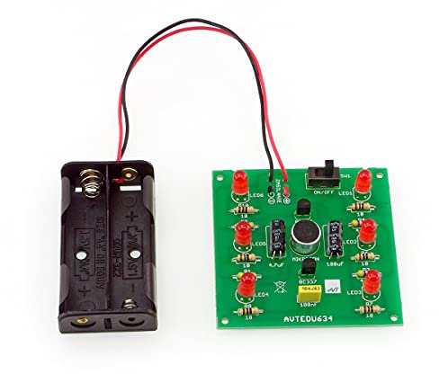 AVTEDU634 KIT DIY Blinkende LEDs, MigoLEDki, Elektronik Bausatz, Elektronik-Bastelkit, Übungsplatine für Anfänger, Kit zum selber löten