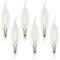 Phoenix-LED E14 Kerze Dimmbar Lampe, Birne C35 Filament Fadenlampe, Warmweiß(2700K), 4W Ersetzt 40W, 400lm,6er-Pack