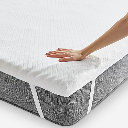 Pikolin Home - Topper Viscoelástico de Hotel - Multizonas - Sobrecolchón Colchoncillo de Grosor 7 cm, para Cama de 90, Desenfundable y Transpirable, Cubre Colchón Viscoelástico, 90 x 200 cm