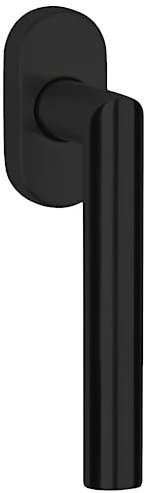 Gedotec Design Fenstergriff Schwarz Fensterolive L-Form | Drehkipp-Rasterolive ohne Schließzylinder | Edelstahl schwarz matt | 1 Stück - Fensterbeschlag für Holz-Fenster mit Befestigungsmaterial