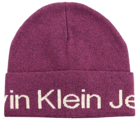Calvin Klein Logo Beanie Amaranth