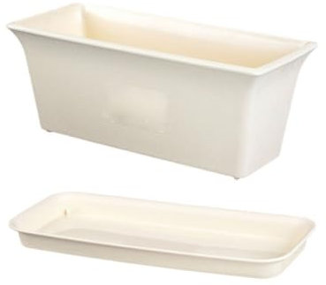 Vasi per Piante Vaso da fiori rettangolare Vaso da fiori in plastica Vaso da fiori da balcone Piantare una pianta in vaso Serbatoio di fiori Fioriera Scatola da piantare per Fiori di Piante Domestiche