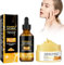 Siero Vitamina C+Refining Eye Cream, Crema Anti-invecchiamento Sotto gli Occhi, Siero Viso Kit, Anti-età Eye Cream per Tutti i Tipi di Pelle, Siero Contorno Occhi Antirughe, Idratante, Illuminante