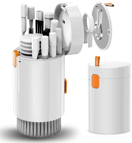 UNNGEIGEI Kit limpiador de teclado de pantalla para laptop, herramienta de limpieza electrónica 20 en 1 para iPhone/AirPods/MacBook/iPad/, cepillo de limpieza de teclado de computadora para